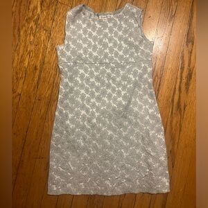 60s style embossed baby blue mini dress